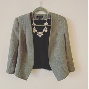 Express Heather Grey Suit Jacket